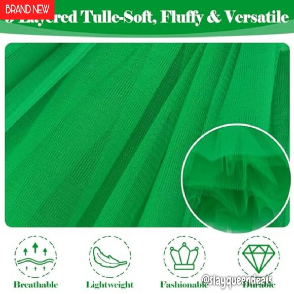 5 Layer Tulle Tutu Skirt One Size Adjustable Waist Fluffy Party Costume - Picture 5 of 7